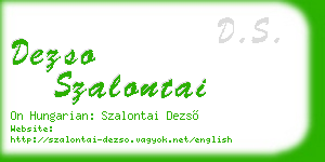 dezso szalontai business card